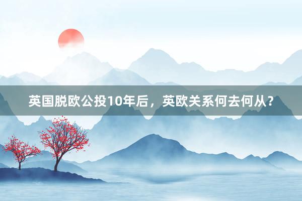英国脱欧公投10年后，英欧关系何去何从？