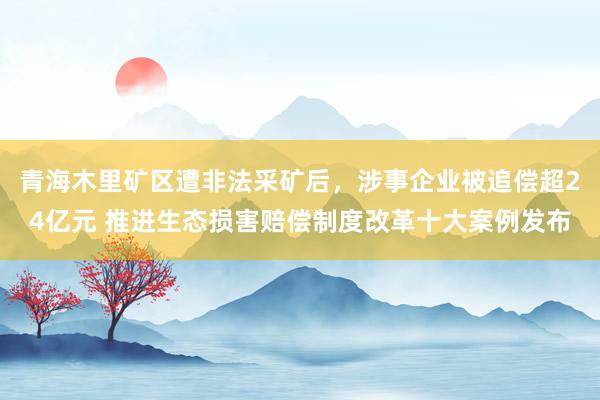 青海木里矿区遭非法采矿后，涉事企业被追偿超24亿元 推进生态损害赔偿制度改革十大案例发布