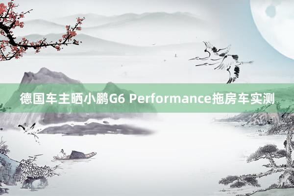 德国车主晒小鹏G6 Performance拖房车实测