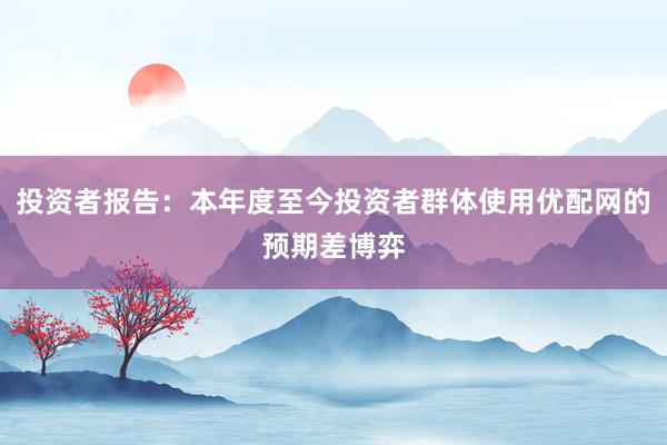 投资者报告：本年度至今投资者群体使用优配网的预期差博弈