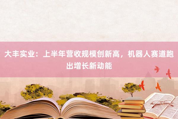 大丰实业：上半年营收规模创新高，机器人赛道跑出增长新动能