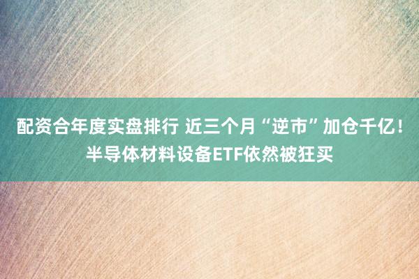 配资合年度实盘排行 近三个月“逆市”加仓千亿！半导体材料设备ETF依然被狂买