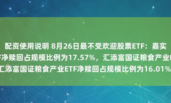 配资使用说明 8月26日最不受欢迎股票ETF：嘉实中证红利低波动100ETF净赎回占规模比例为17.57%，汇添富国证粮食产业ETF净赎回占规模比例为16.01%（名单）