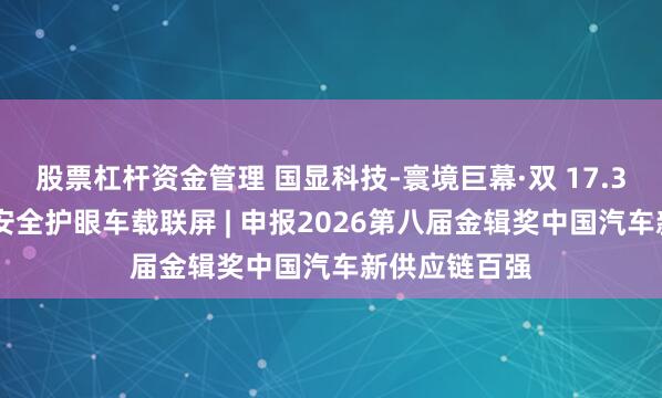 股票杠杆资金管理 国显科技-寰境巨幕·双 17.3 英寸沉浸式安全护眼车载联屏 | 申报2026第八届金辑奖中国汽车新供应链百强