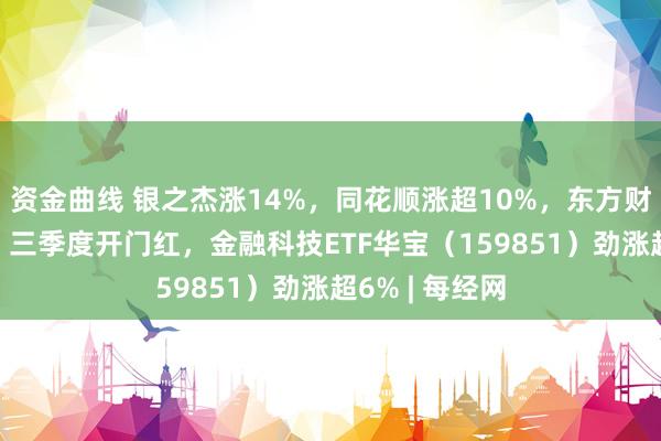 资金曲线 银之杰涨14%，同花顺涨超10%，东方财富涨超10%！三季度开门红，金融科技ETF华宝（159851）劲涨超6% | 每经网